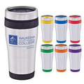 16 Oz. Stainless Steel Tumbler w/ Color Band